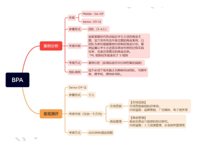 BPA个人客观组别市场营销与商业管理考核说明图