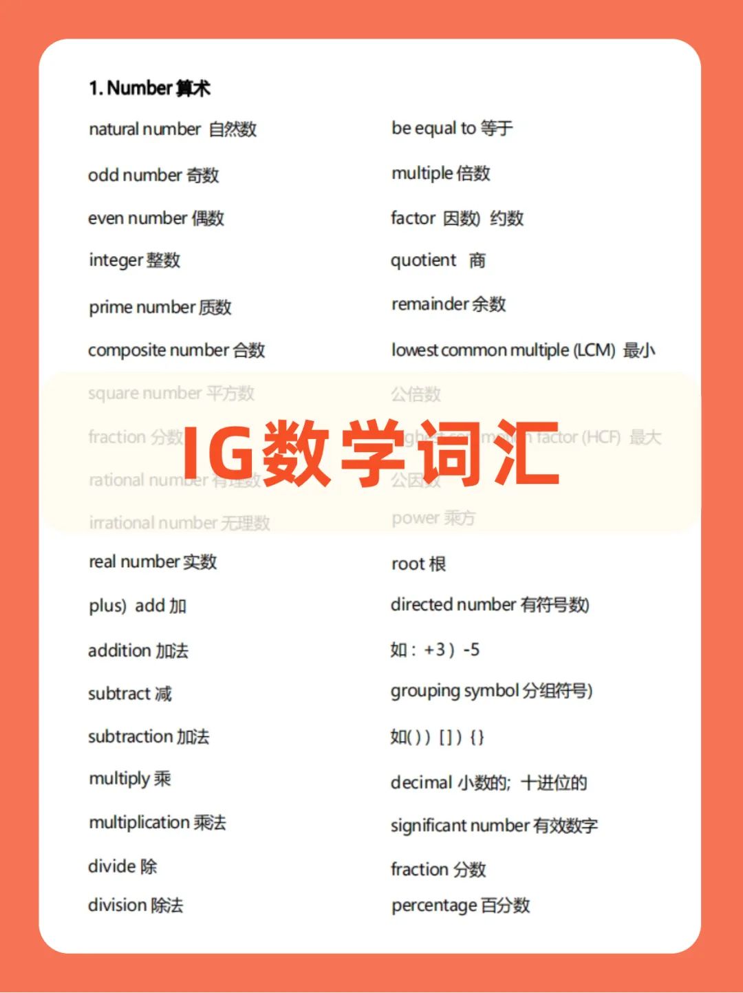 IGCSE数学