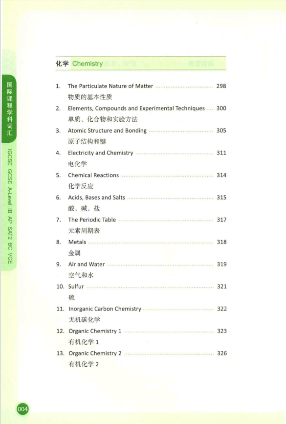 IGCSE化学