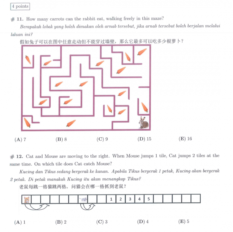 袋鼠数学竞赛