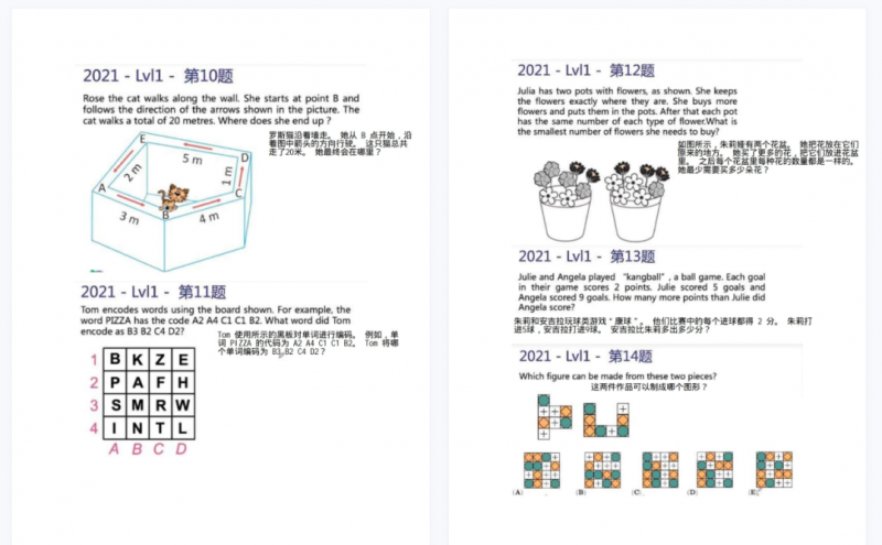 袋鼠数学竞赛