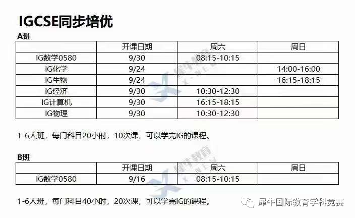IGCSE课程