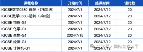 IGCSE课程