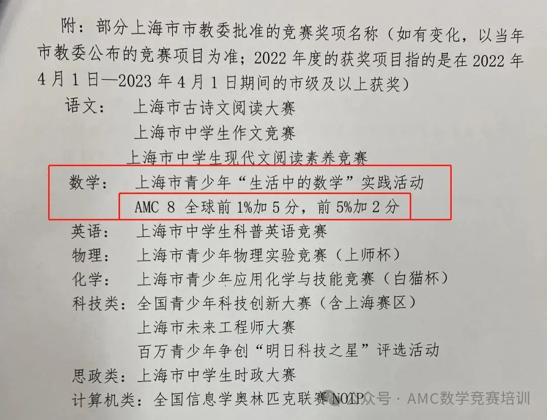 AMC8数学竞赛