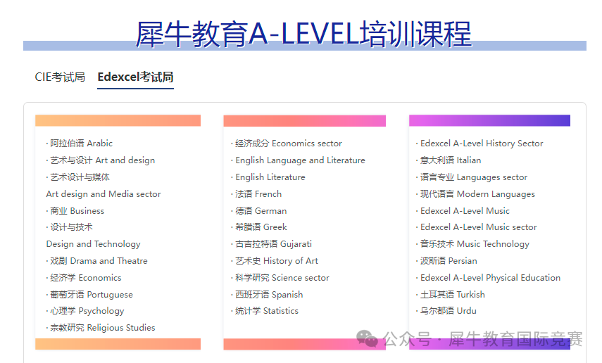 A-Level大考