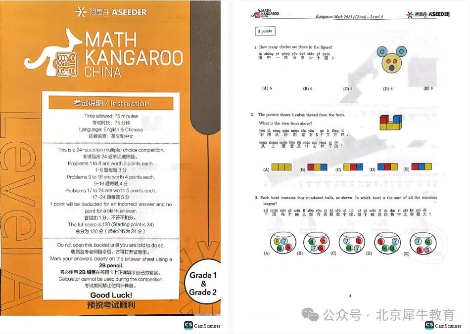 袋鼠数学竞赛