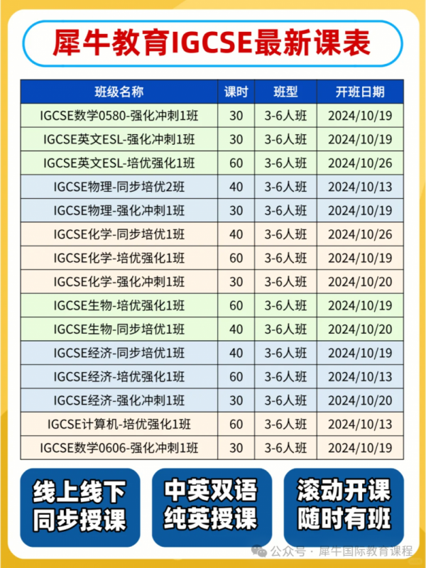 IGCSE课程