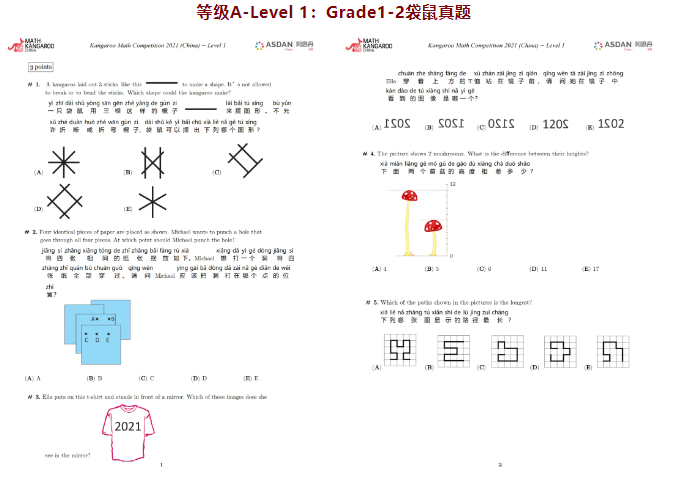 袋鼠数学竞赛