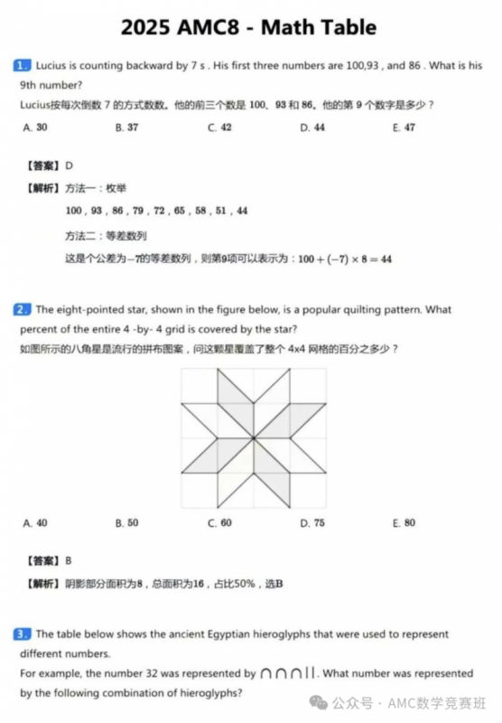 2025年amc8数学竞赛真题