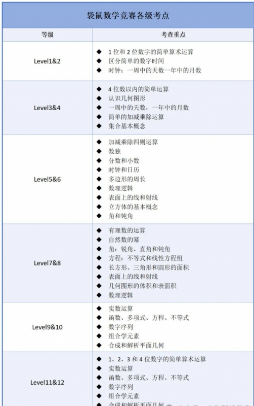 袋鼠数学竞赛
