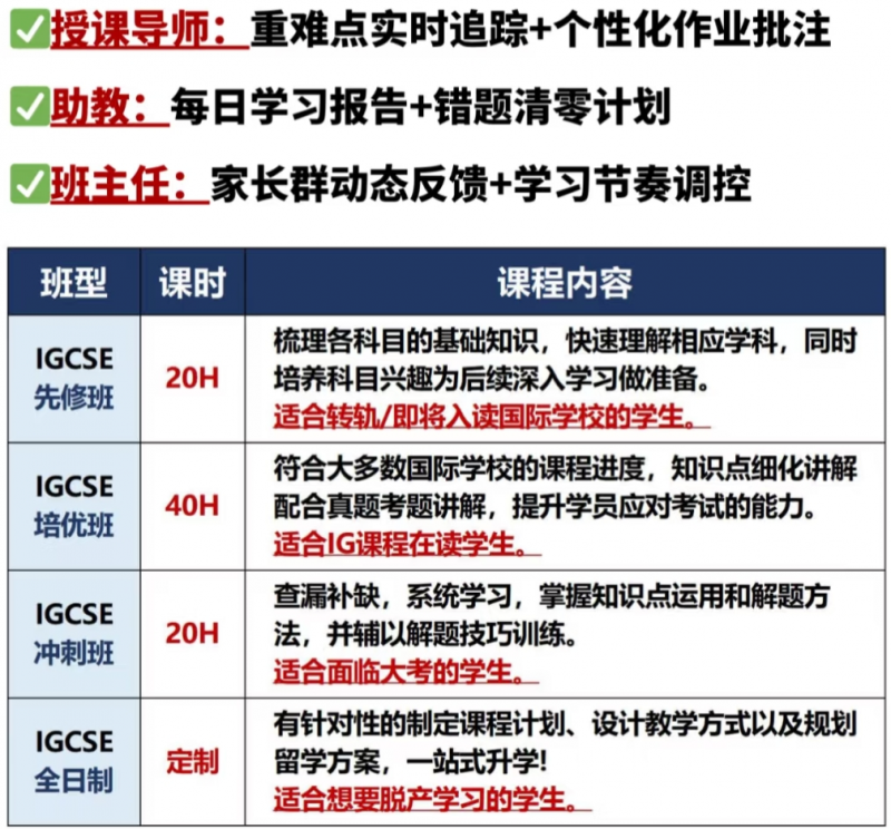 IGCSE课程