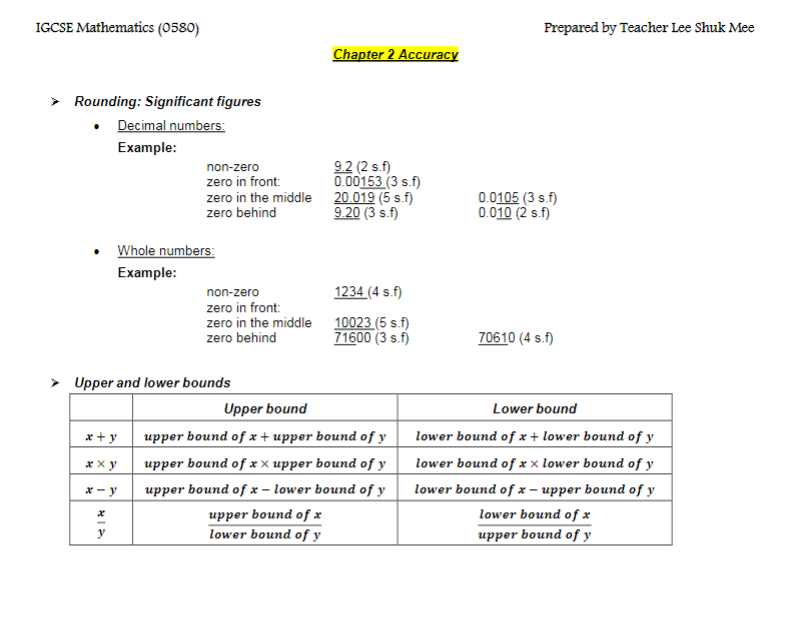 IGCSE数学