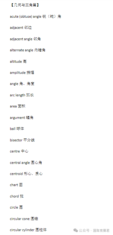 IGCSE数学