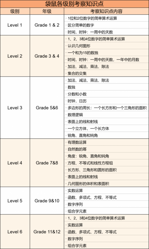 袋鼠数学竞赛
