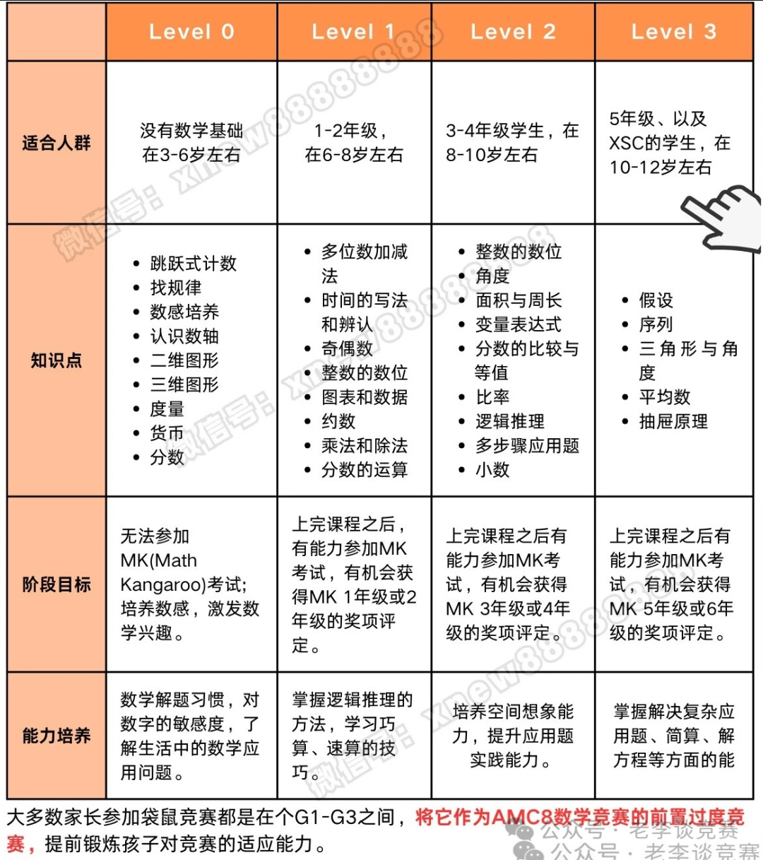 袋鼠数学竞赛