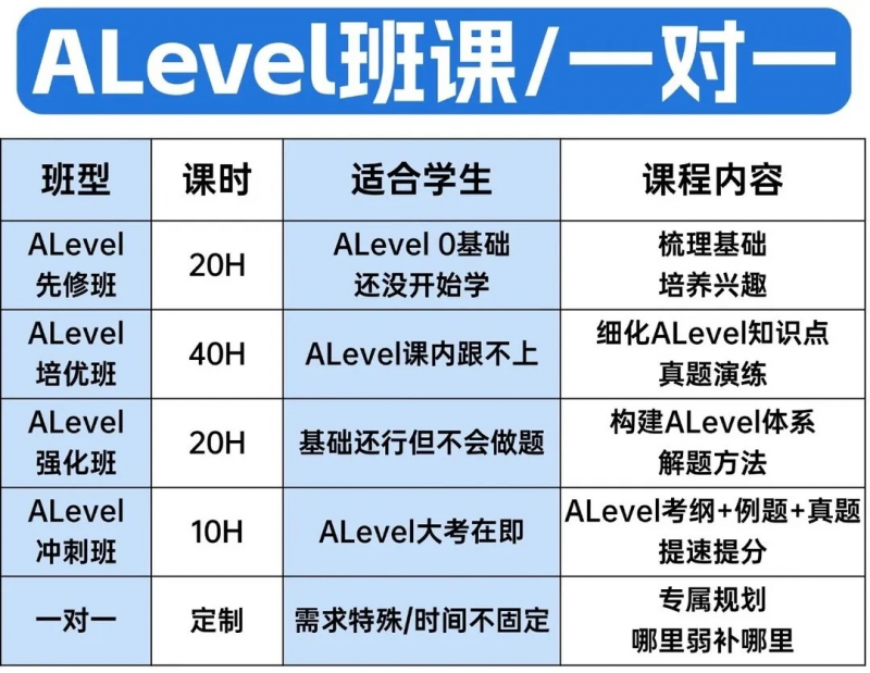 alevel培训辅导