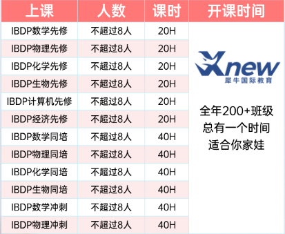 犀牛国际教育IB暑假班