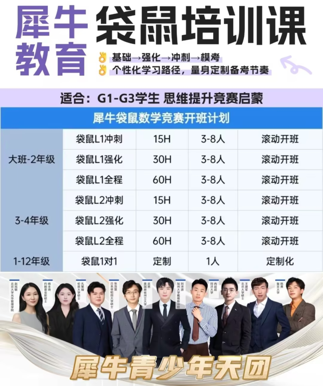 犀牛袋鼠数学竞赛培训