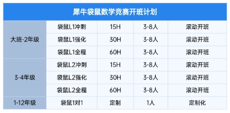 犀牛教育袋鼠数学竞赛