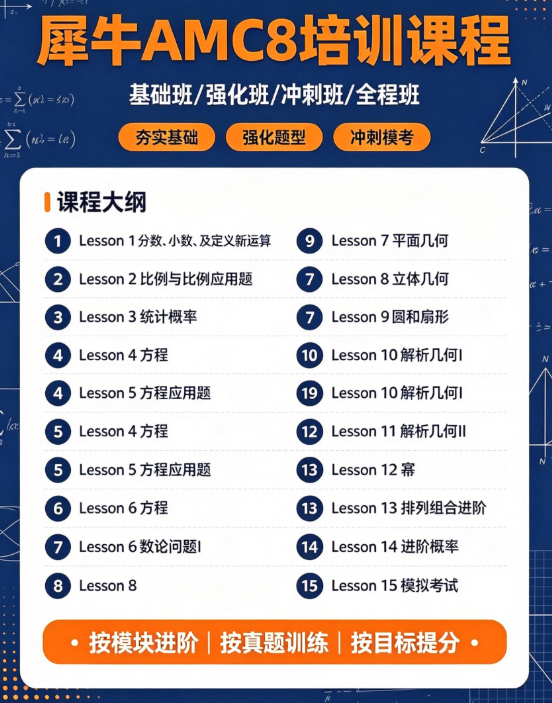 AMC8数学竞赛报名