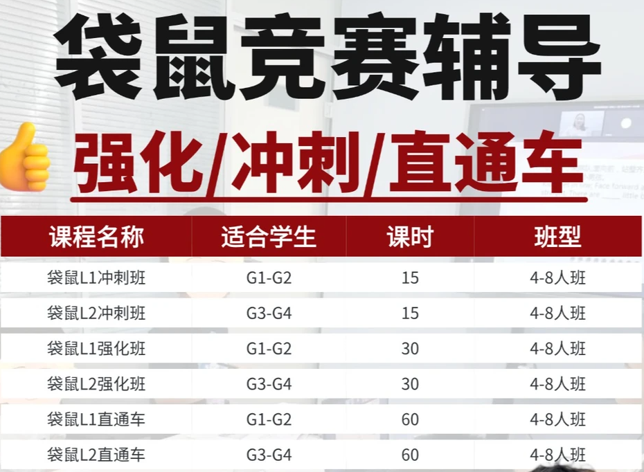 袋鼠数学竞赛培训课程